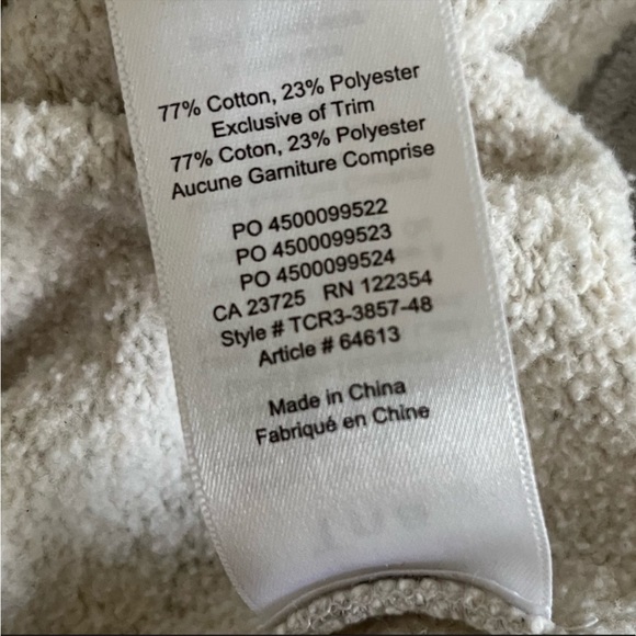 ARITZIA TNA The Iconic Hoodie Cropped Hoodie with side stripe - Grey - Picture 6 of 6